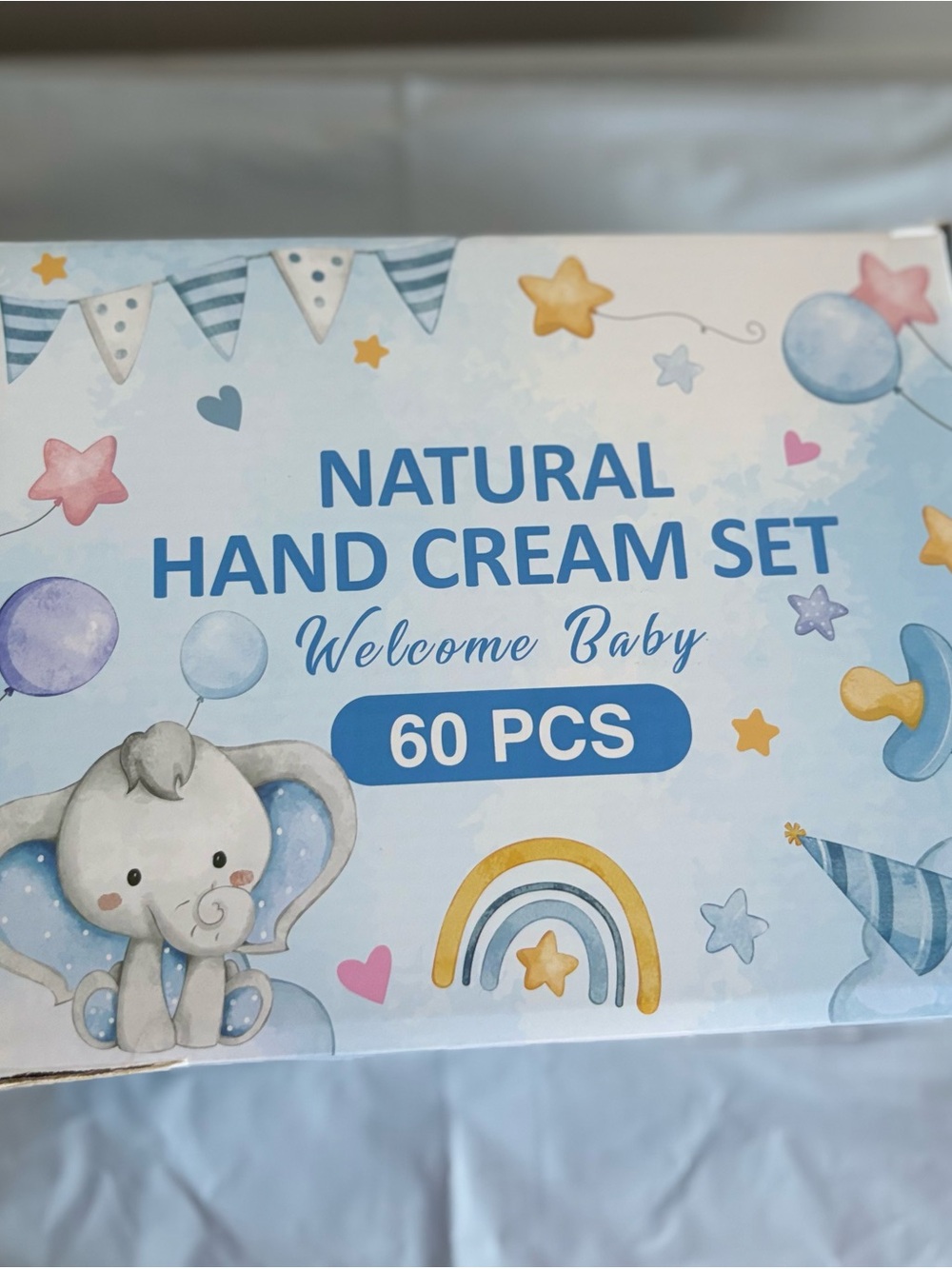 Natural Hand Cream Set - Welcome Baby (Blue) - 60 PCS